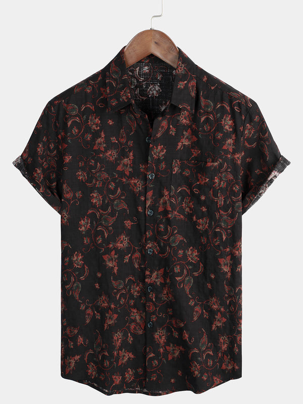 Men's Vintage-Style Cotton Summer Shirt With Buttons For The Beach