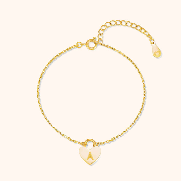 Initial Heart Bracelet