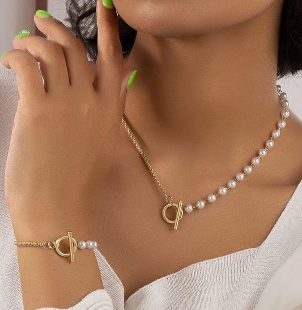 Indira Necklace And Bracelet – Gold