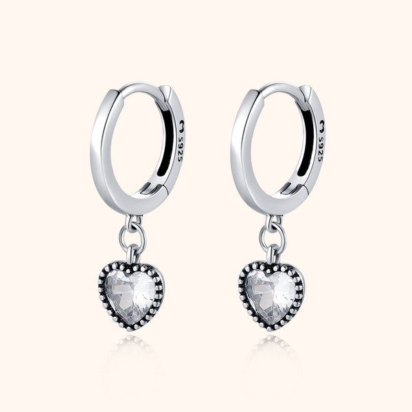 Crystal Heart Earrings