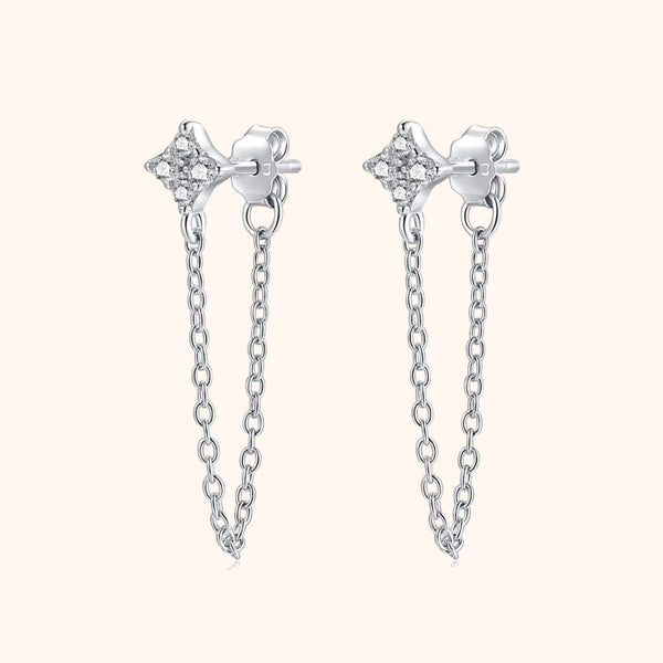 Gemstone Chain Earrings