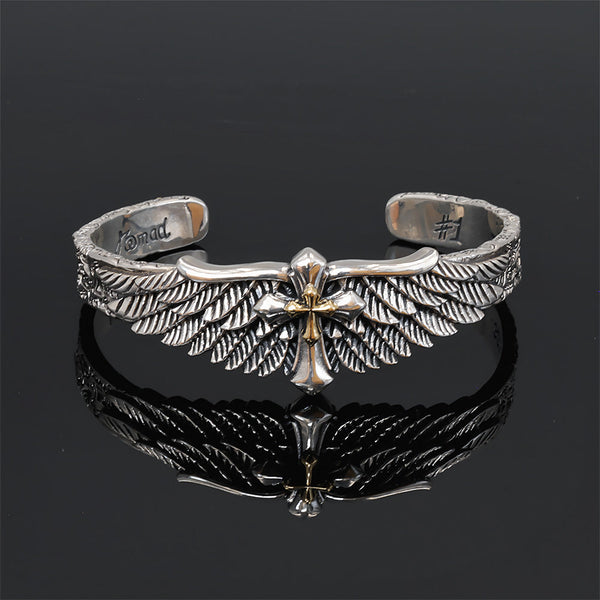 Calvi – Angel Wing Cross Bracelet