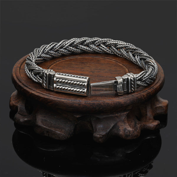 Parma - Handmade Silver Foxtail Bracelet