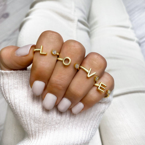 Top Letter Ring
