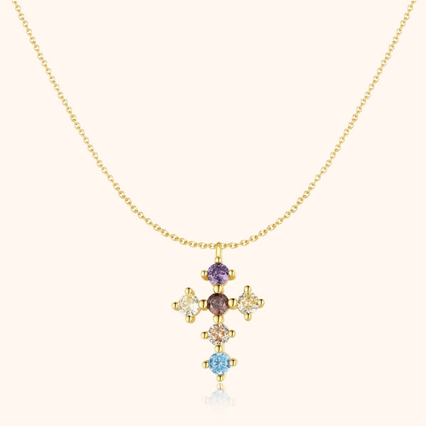 Zircon Cross Necklace