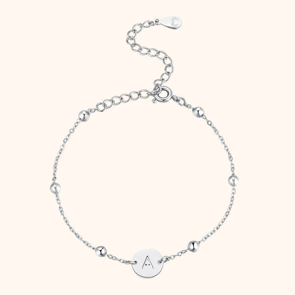 Initial Circle Bracelet